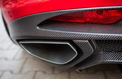 Насадки выхлопа Quadrifoglio, карбон, пара
